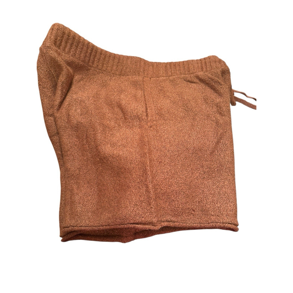 Universal Thread Shorts Womens Large Brown Knit High Rise Lounge Casual Pocket - Picture 3 of 9